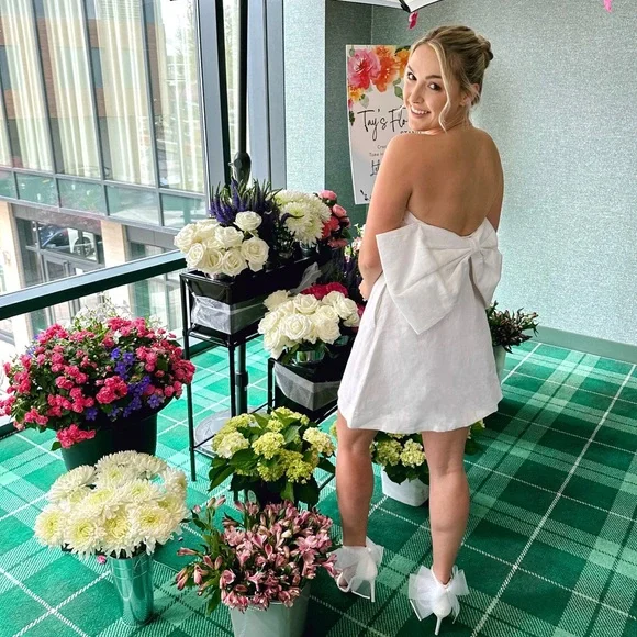 DISSH | Dresses | Dissh Linen Bow Dress | Poshmark